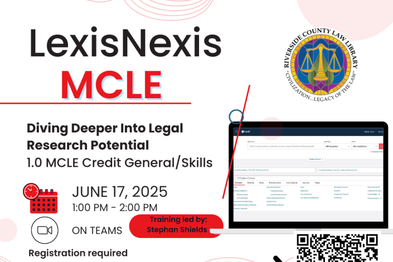 Informational flyer for June 17, 2025 LexisNexis MCLE presentation.