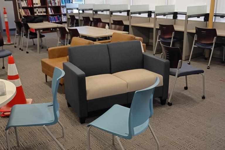Chairs to be set up in the Palm Springs Branch reading room.