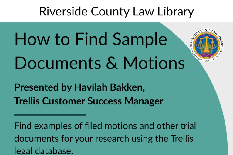 Flyer for trellis presentation on how to find sample motions