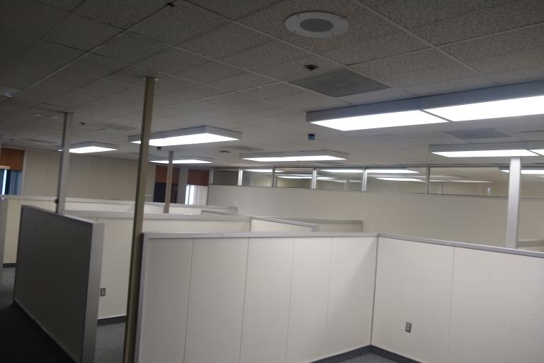 Photo overlooking a cubicle area within the Palm Springs Courthouse.