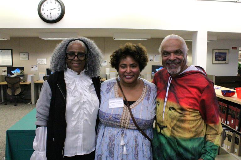 Library staff and family.