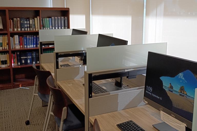 Public computer stations in Palm Springs.