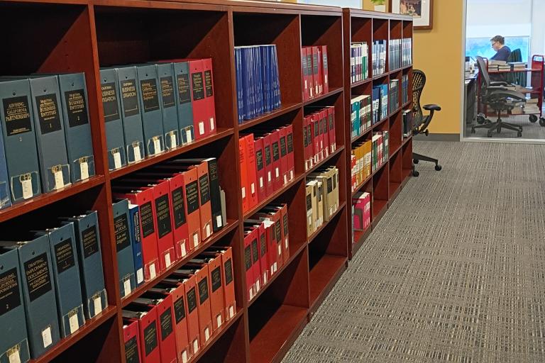 CEB bookshelf in Palm Springs.