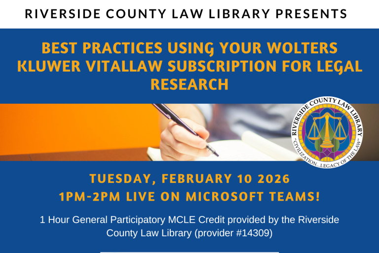 Flyer for VitalLaw General CLE for February 10 2026