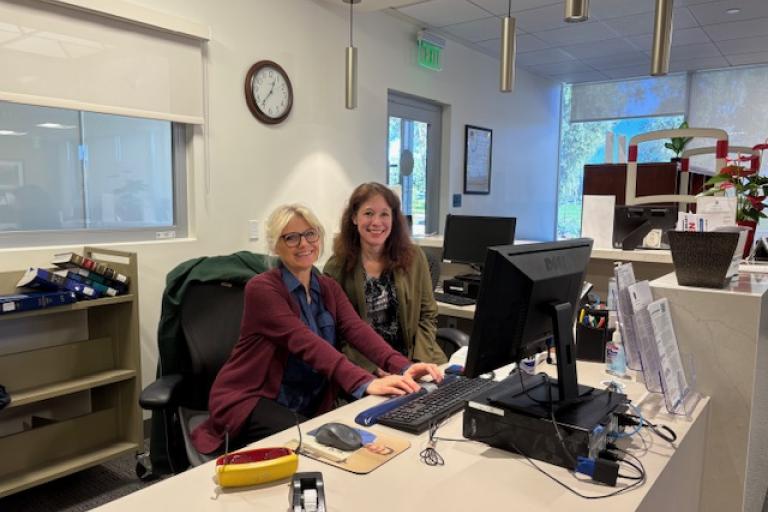 Palm Springs staff at the front desk.