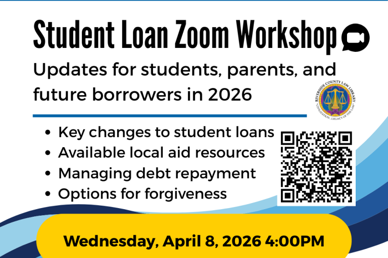 Flyer for Student Loan Presentation by LASSB on April 8, 2026