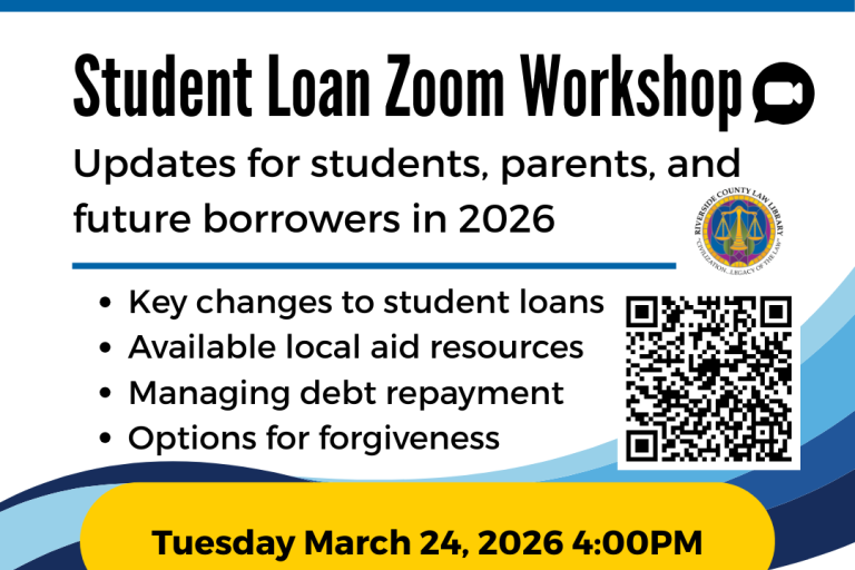 Flyer for Student Loan Presentation by LASSB on March 24, 2026