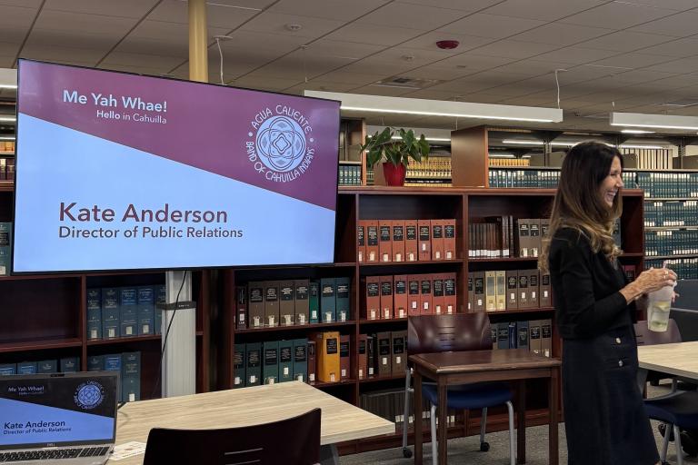 Kate Anderson, Director of Public Relations for the Agua Caliente Band of Cahuilla Indians.