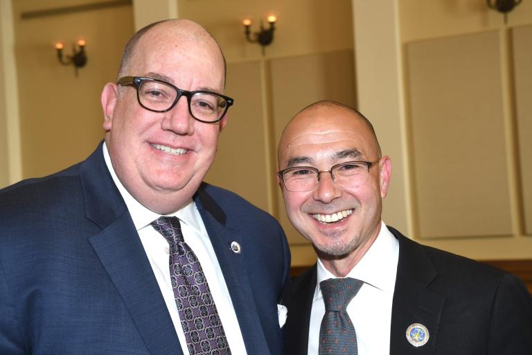 RCLL Board President Jack Lucky w/ Riverside County CEO Jeff Van Wagenen