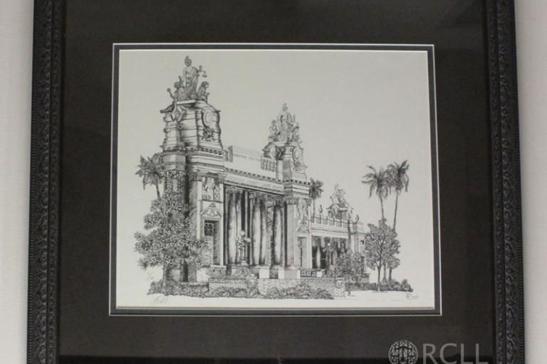Judy Field - Riverside County Courthouse (2002) Pen & Ink