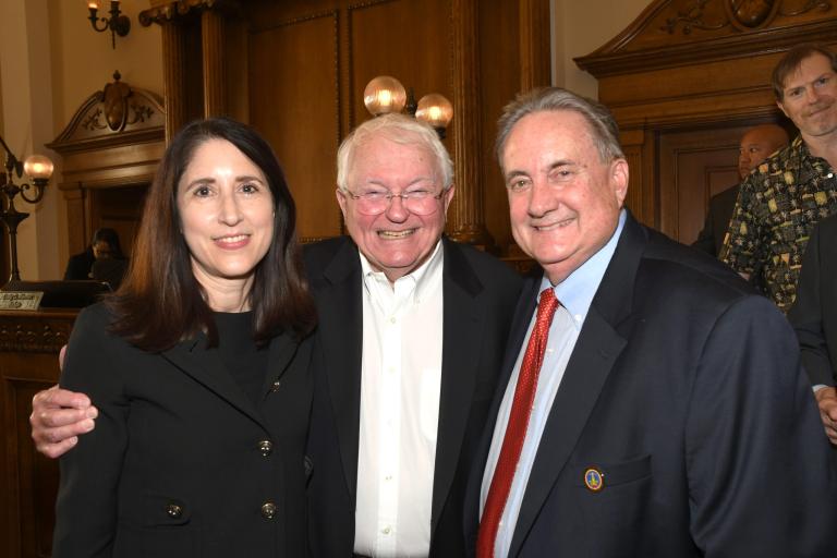 Chief Justice Patricia Guerrero w/ Justice James Ward (Ret.) and RCLL Board Member John Boyd, Esq.