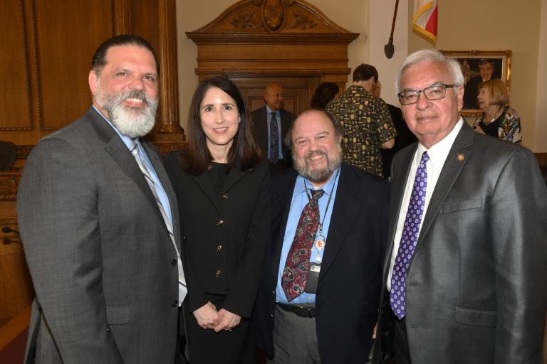 Chief Justice Patricia Guerrero w/ Presiding Justice Manuel Ramirez and guests