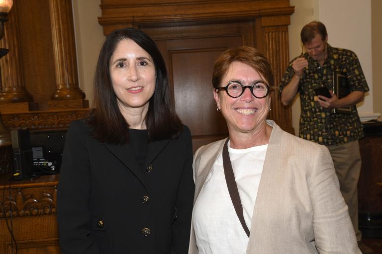 Chief Justice Patricia Guerrero w/ Past RCLL Board President Judge Michele Levine (Ret.)
