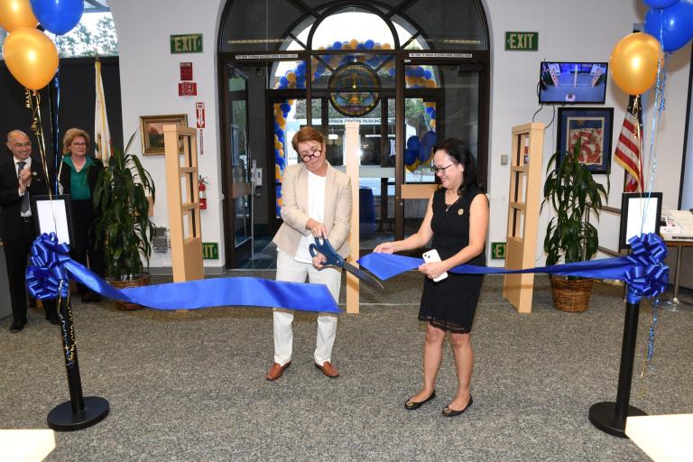 Ribbon cut! The law library is officially open!