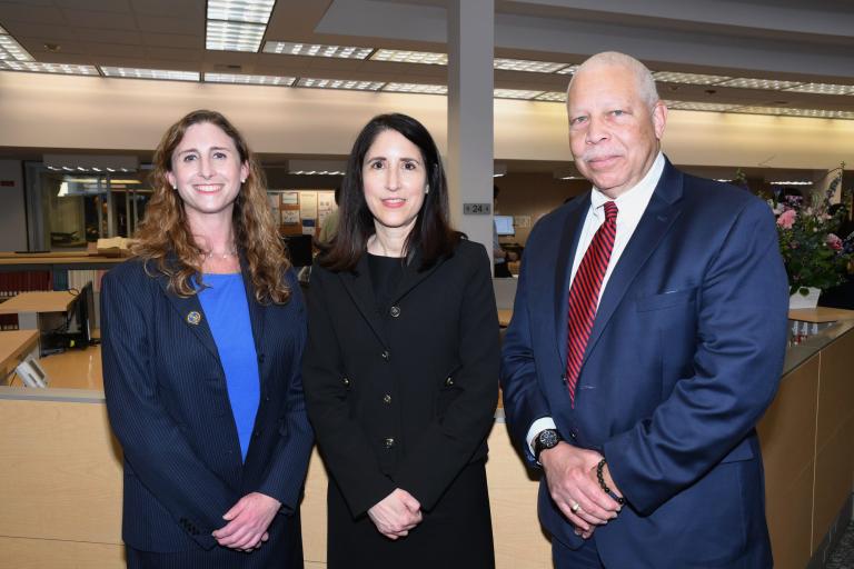 Chief Justice Patricia Guerrero w/ RCLL Board Member Judge Kira Klatchko and Jack Clarke, Esq.