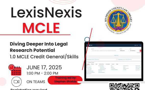Informational flyer for June 17, 2025 LexisNexis MCLE presentation.