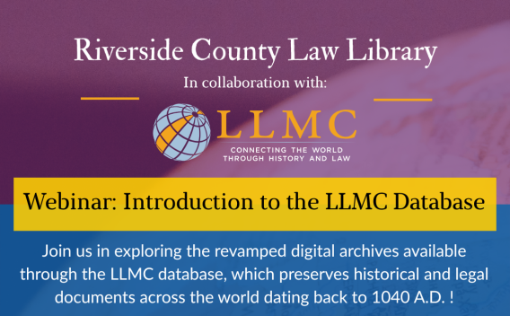 Flyer for LLMC Database Webinar on January 21 2026