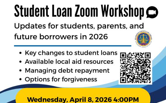 Flyer for Student Loan Presentation by LASSB on April 8, 2026