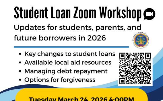 Flyer for Student Loan Presentation by LASSB on March 24, 2026