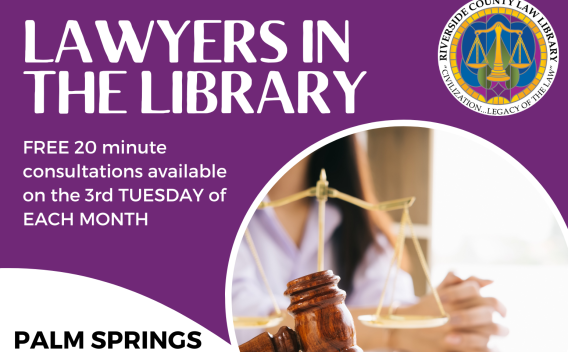 Palm Springs Lawyers in the Library 2026 Flyer