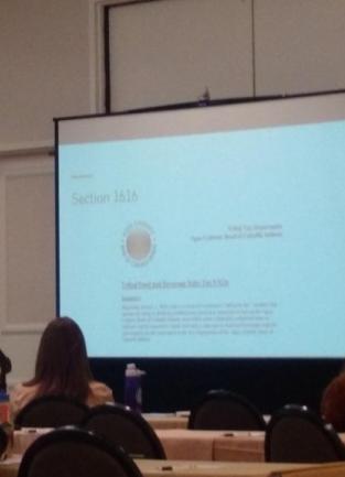 A presentation showing Section 1616 of a tax code relating to Native American law.